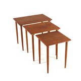Set of 3 danish nesting tables - danish mid century modern design