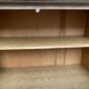 Buffet armoire with 4 doors, diamond point, stripped in light oak from the 1970s.
