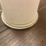 Pair of modernist stone and bronze lamps.