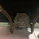 Louis XV console in carved and patinated wood, 18th century period