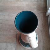 Enamelled ceramic pourer, duck blue décor