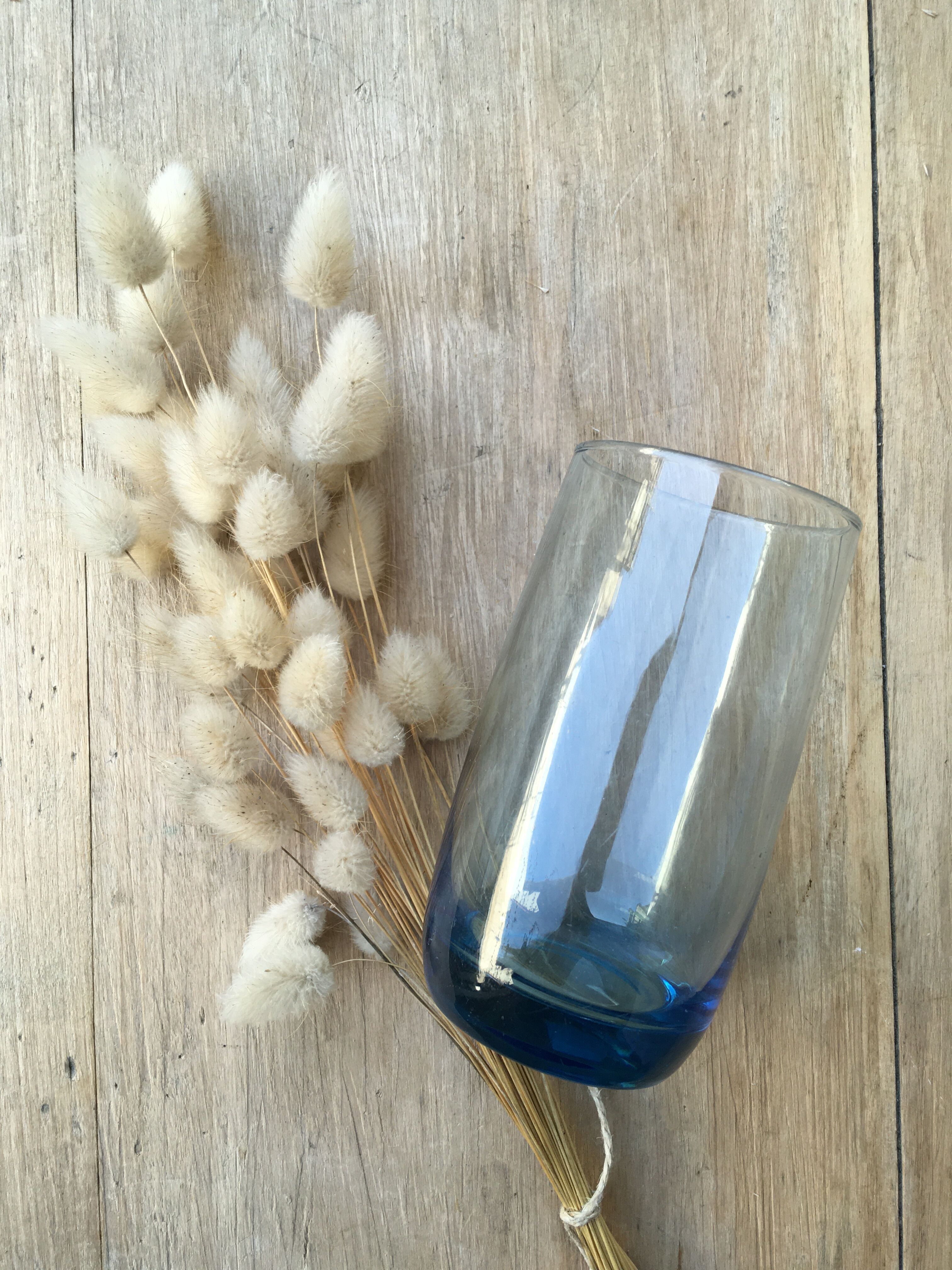 8 verres vintage bleus