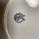 Set of 6 vintage Moulin des loups flat plates 1950