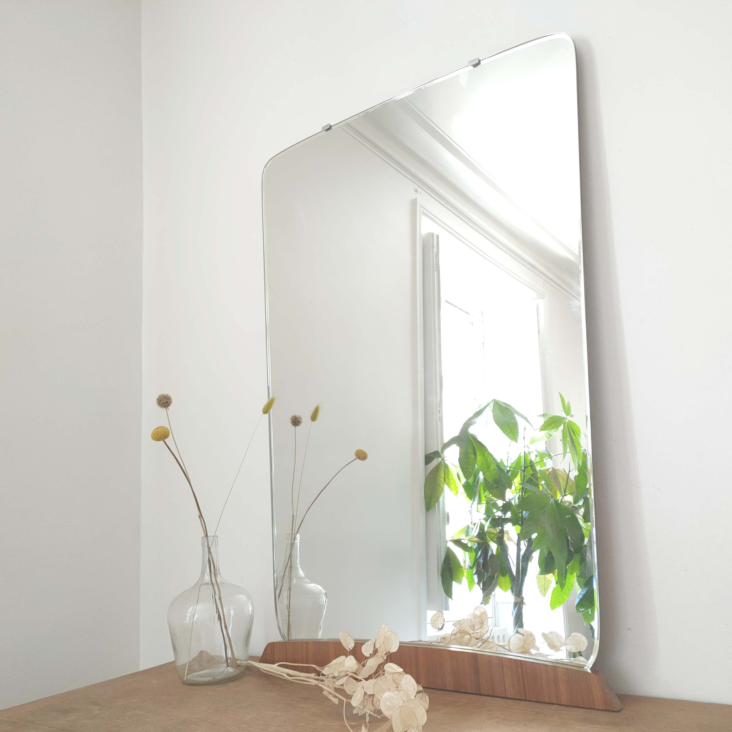 Large Scandinavian bevelled mirror 105cm