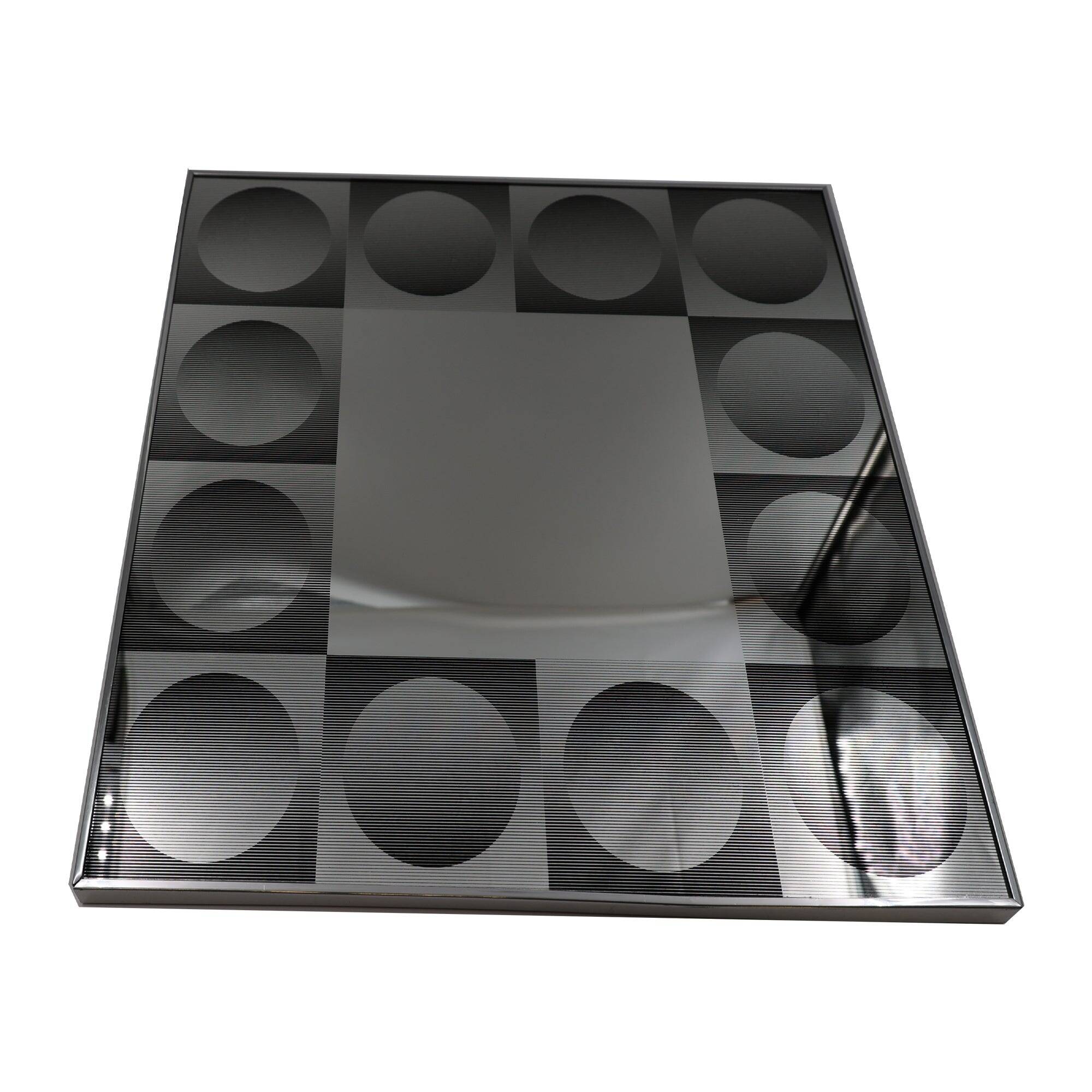Optique art mirror in the style of victor vasarely