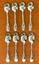 Christofle galea, 8 standard 19 cm spoons in very good condition.