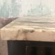 Ancien buffet en bois, marbre blanc