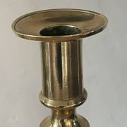 Pair of antique english princess of diamonds brass candlesticks