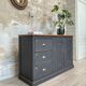 Craft furniture in patinated fir, circa 1950.