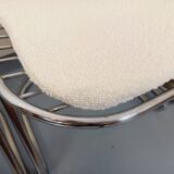 Set of 4 vintage Italian Gastone Rinaldi style chairs in chrome metal