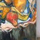 Still life with fruits, oil on canvas signed Pidoux.