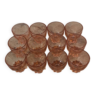 Verre à liqueur vieux rose 60’