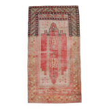 5x9 Red & Cream Antique Vintage Rug 142x267Cm SK 19962