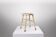 White Rustic Stool with Authentic Patina, Belgium 1930s