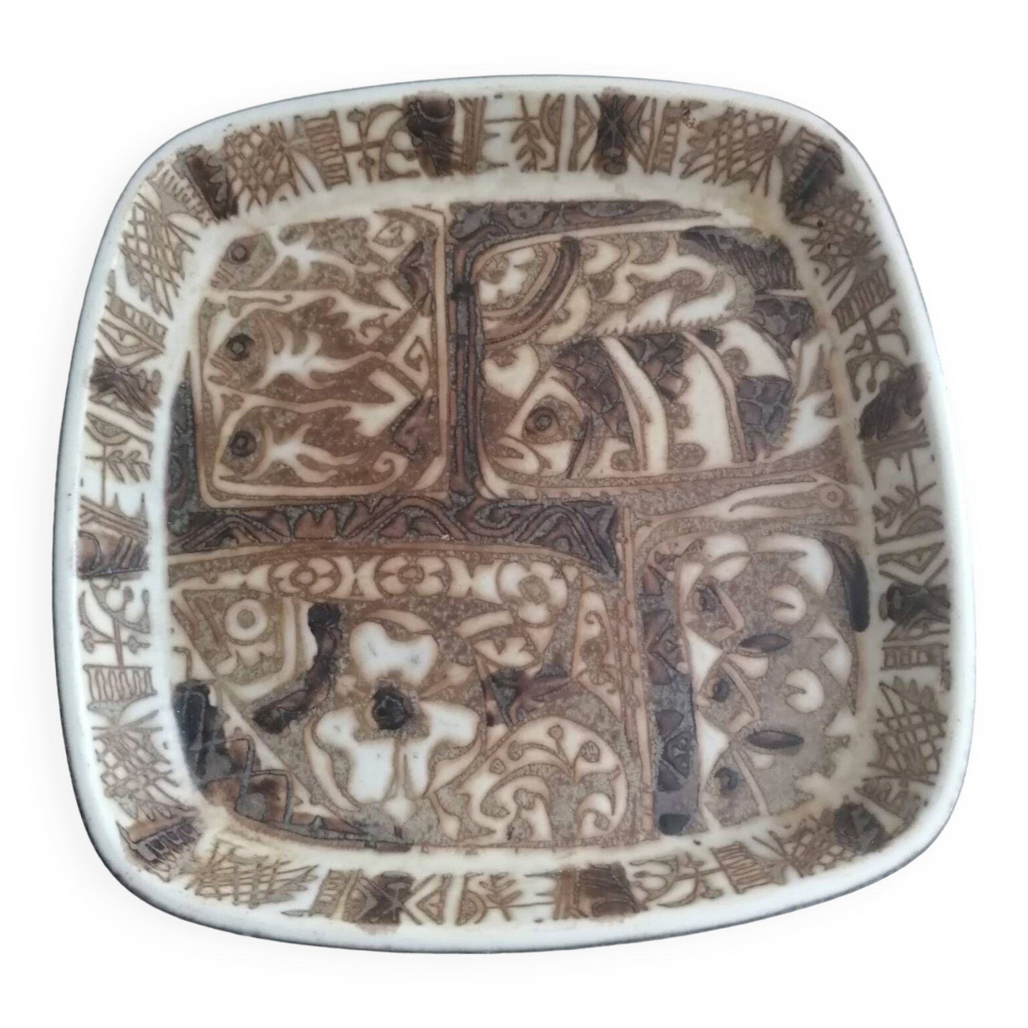 Baca bowl in glazed Danish earthenware Royal Copenhagen design by Nils Thorsson