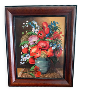Tableau Vintage Coquelicots