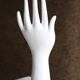 Hand baguier or vase, white porcelain, 70s