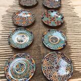 Lot de 8 assiettes argile de Fès