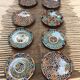 Lot clay plates of Fez