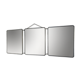 Vintage mirror 1960 triptych barber Arpin hairdresser - 34 x 88 cm