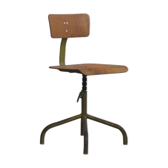 Mid-century polish industrial workshop chair, 1960s