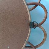 Oval rattan mirror from the 70s