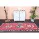 Vintage Turkish Hand-Knotted Wool Cotton Pink Runner Rug 85x260