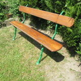 Garden bench in wood and cast iron