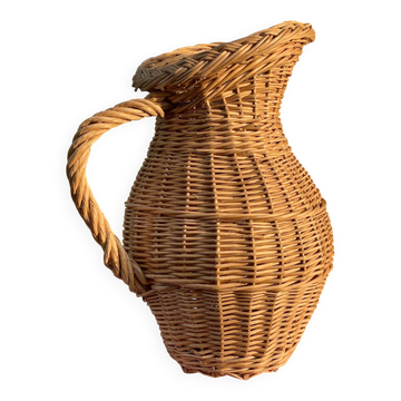 Large vintage wicker jug