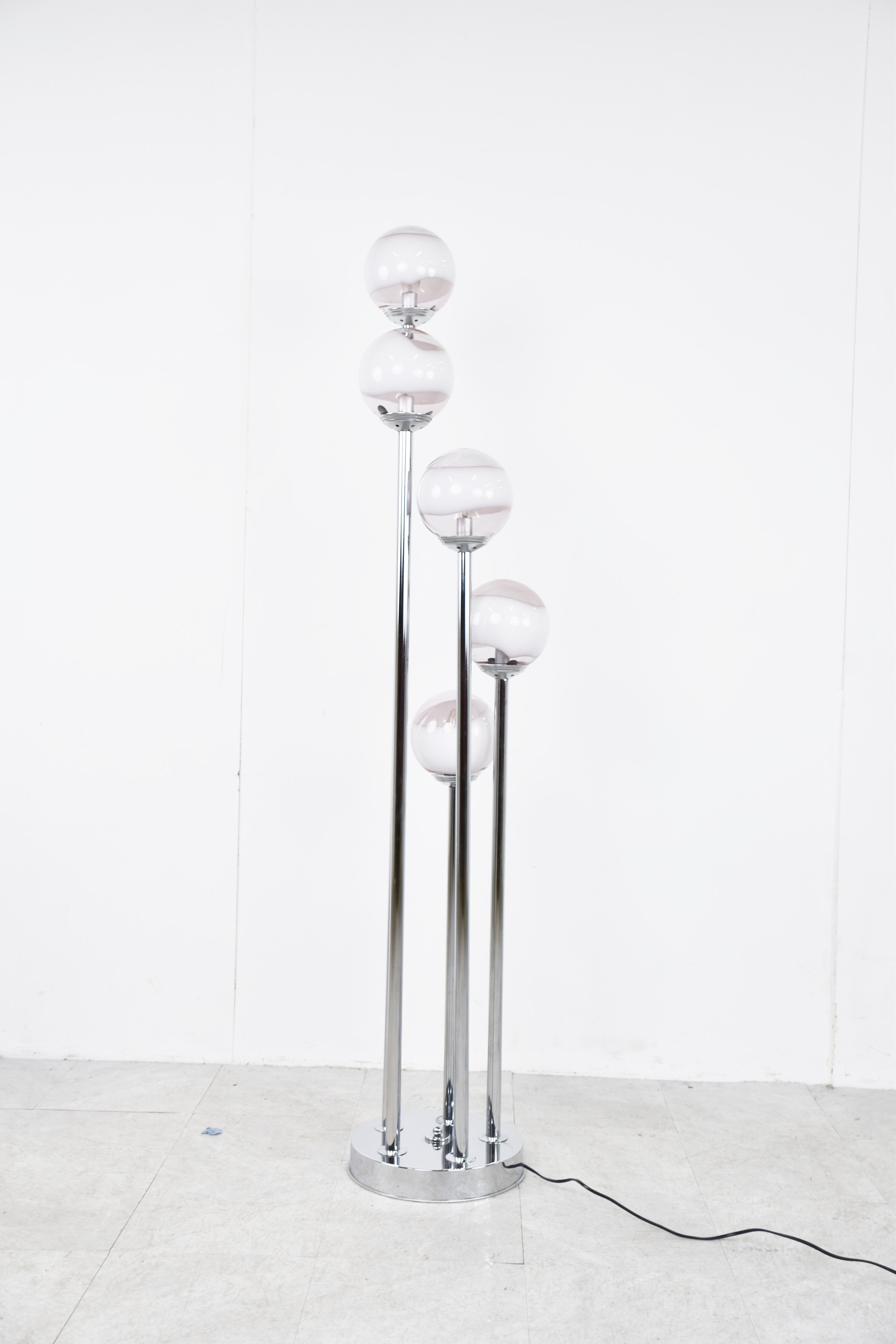 Vintage murano glass floor lamp, 1970s