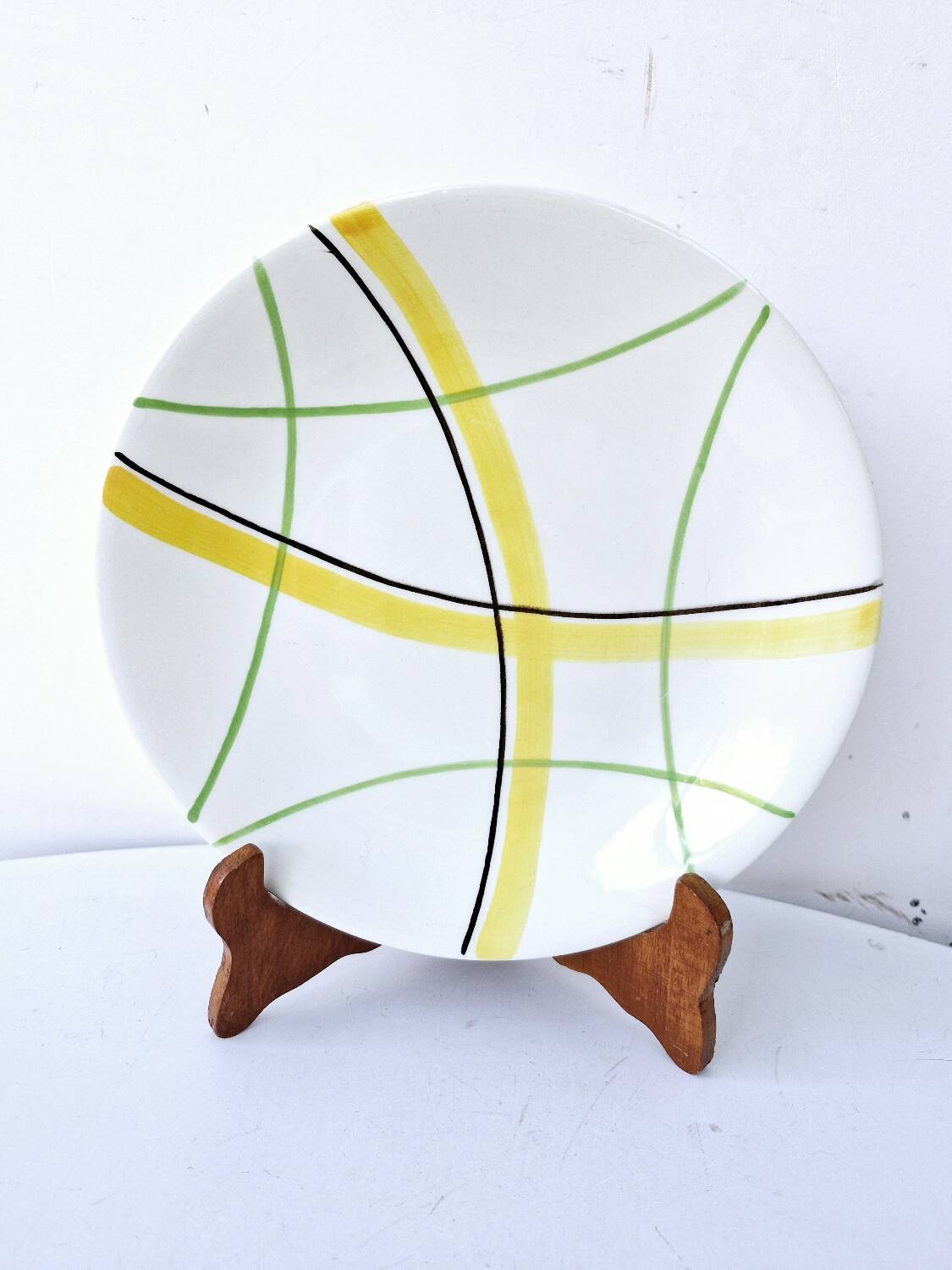 6 Vintage Gien Flat Plates Sarabande Model