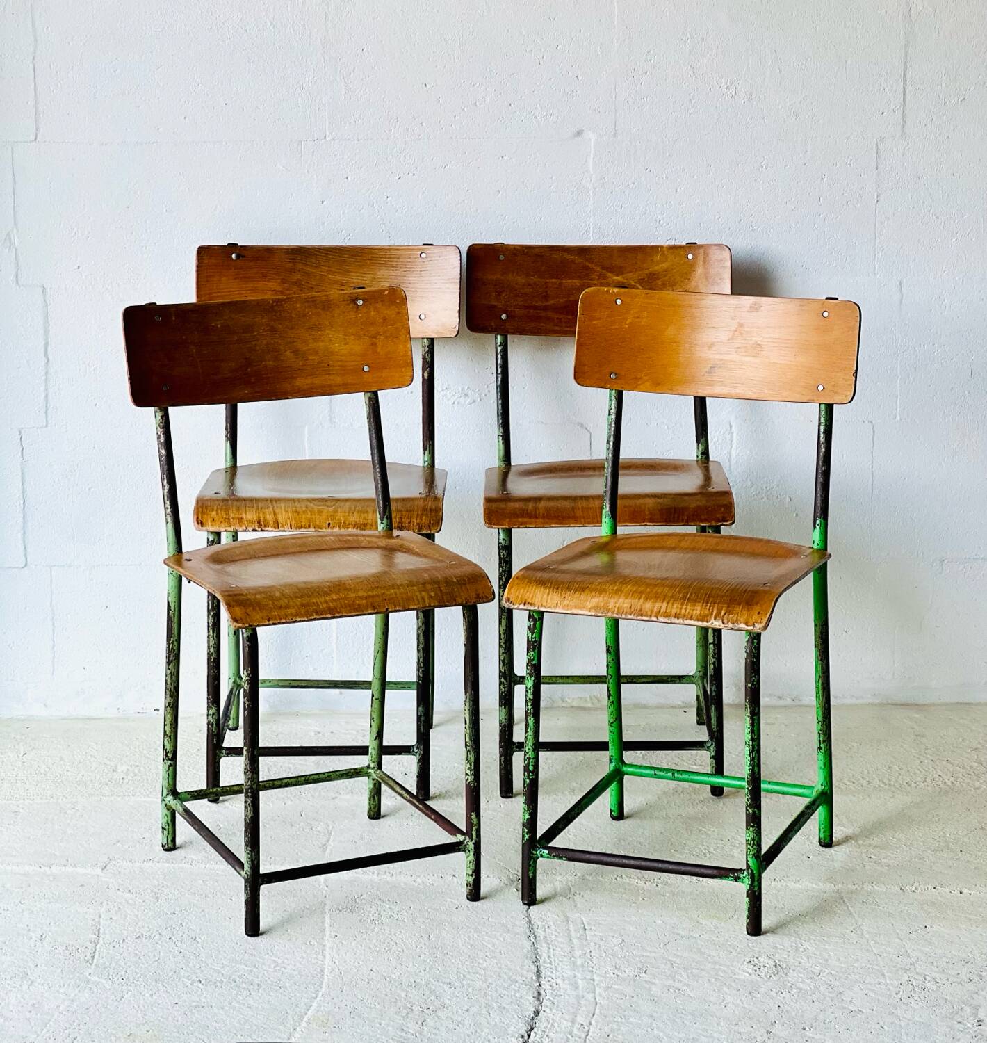 Vintage  School Chairs, set of 4