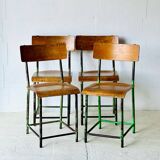 Vintage  School Chairs, set of 4