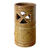 Vintage cylindrical ceramic table lamp