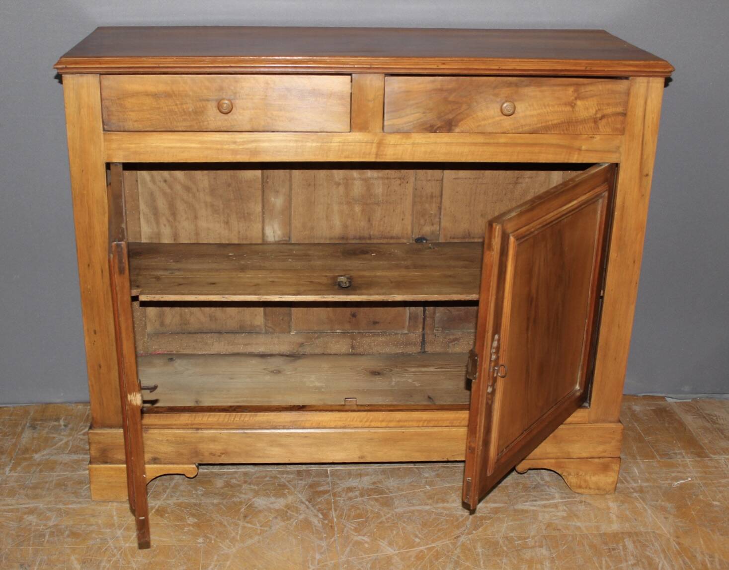 Louis Philippe style walnut sideboard, circa 1900