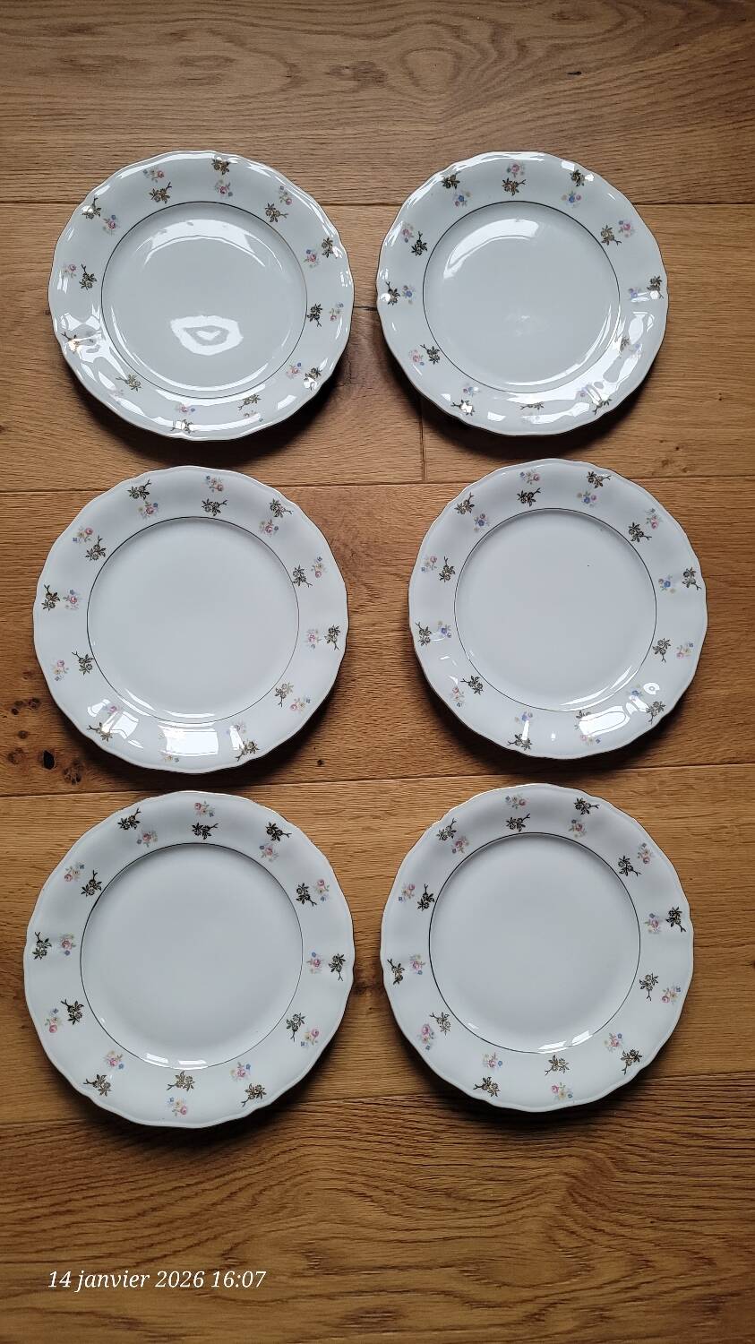 6 antique dessert plates from Bavaria