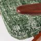 Fauteuil lounge scandinave vert, tissu d'ameublement bohème mélangé