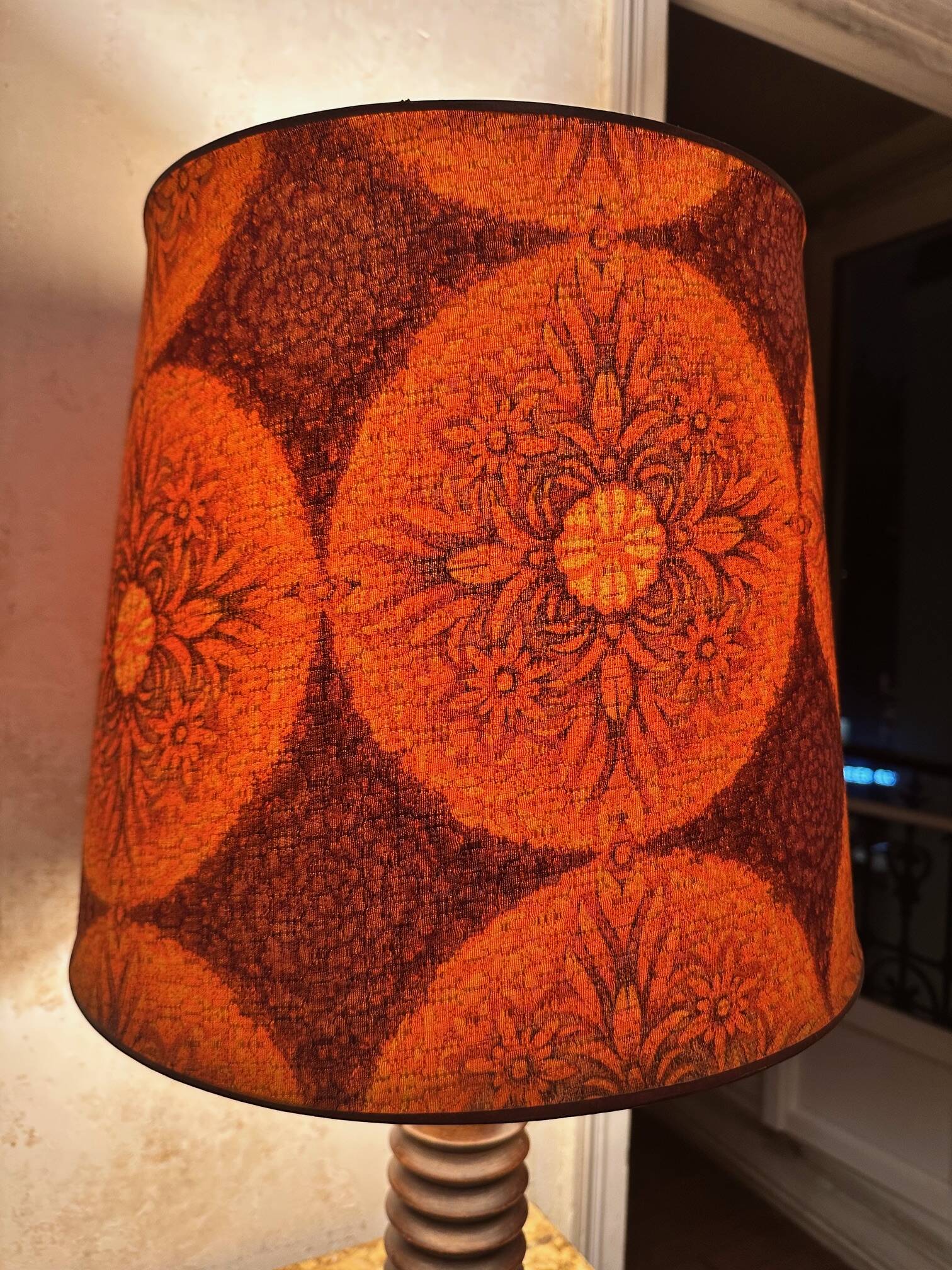 Vintage lamp with retro shade