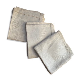 Lot de 3 serviettes beige clair