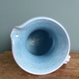 Terracotta pitcher signed Bernard and Geneviève Blanc, Poteries du Queyras