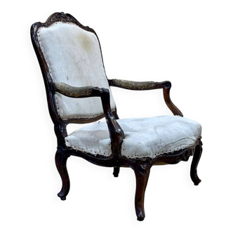 Regency period armchair in 18th century walnut to be reupholstered