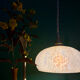 Vintage Art Deco glass pendant light in yellow from Clichy.