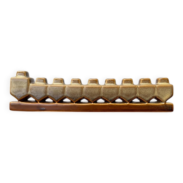 Bougeoir Brutaliste Mid-Century en Céramique d'Atelier Allemand, années 1960