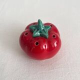 Vintage tomato salt or pepper shaker in slip