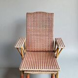 Rattan chaise longue