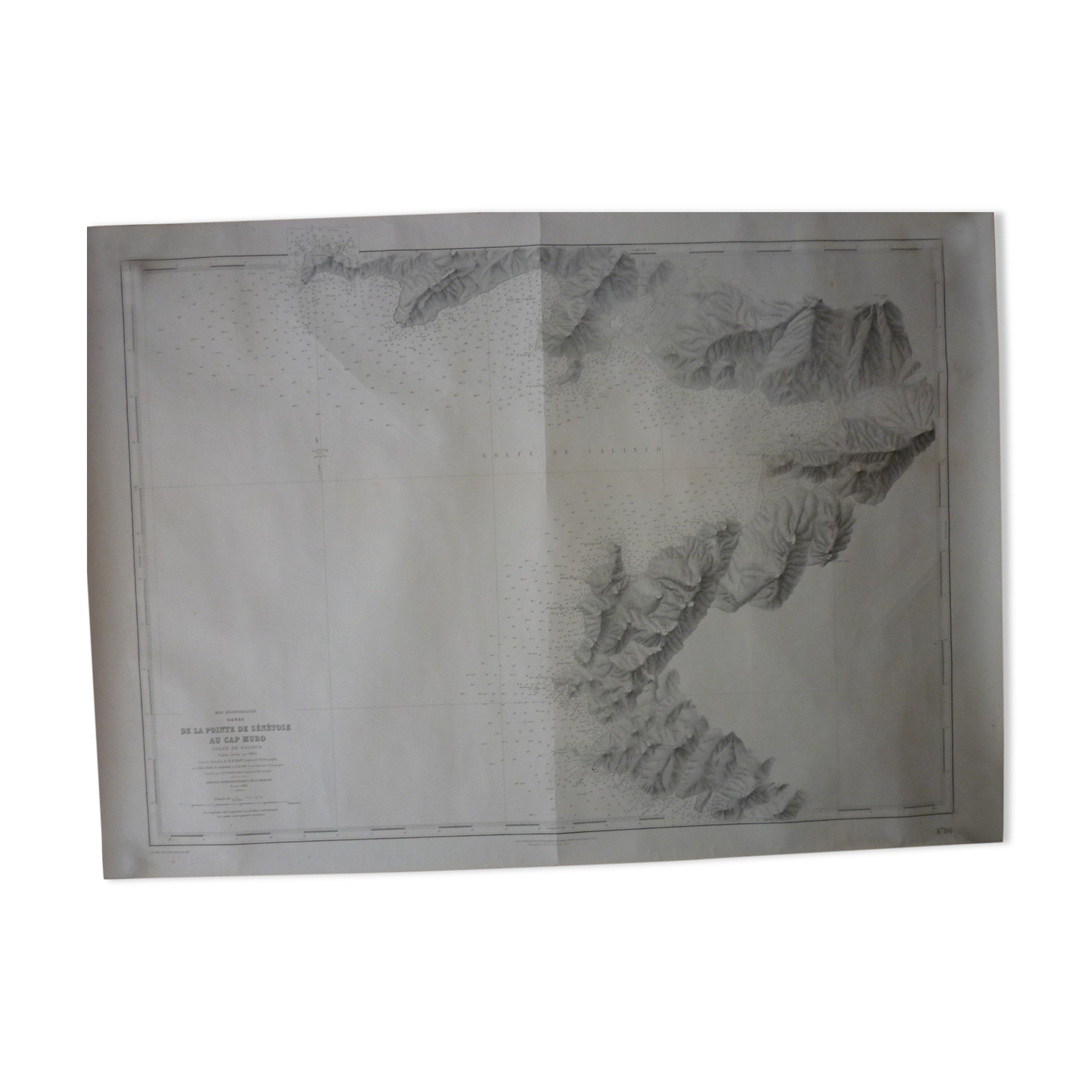 Map of the navy «sénétose - muro - valinco» nº 4786