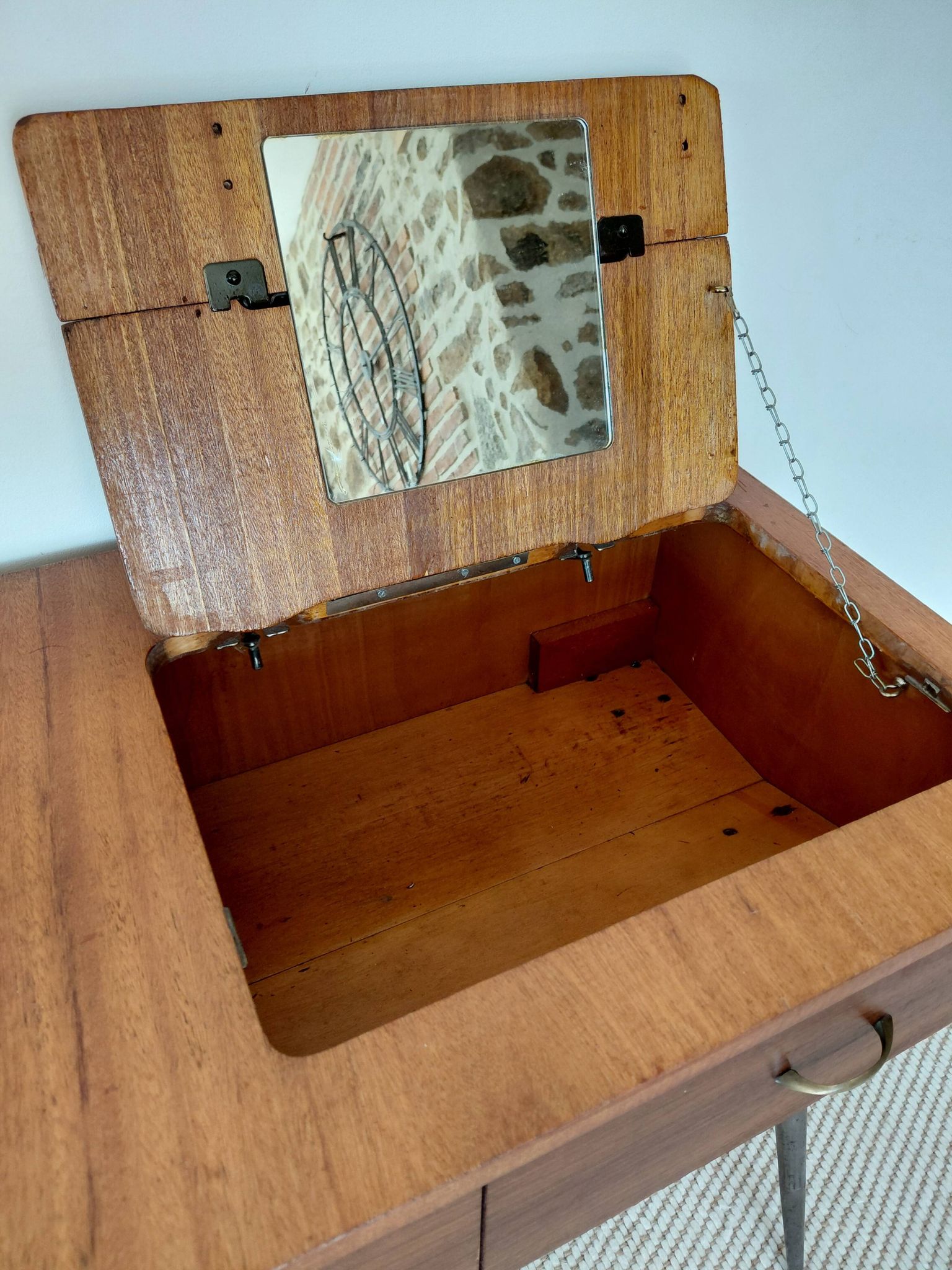 Coiffeuse scandinave en placage teck - années 60