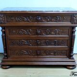 Walnut Commode by P. Guinand-Leglas, Renaissance style – 1920