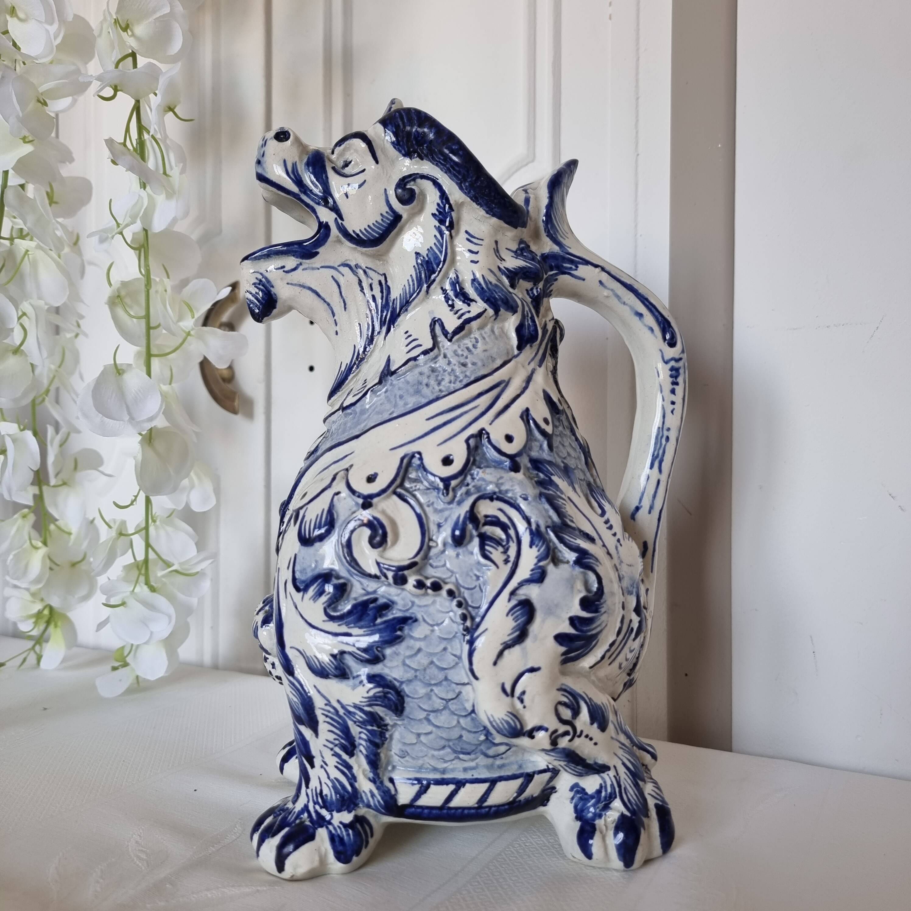 Aquamanil Pitcher with Chimera by Émile Gallé, 1890-1900