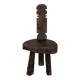 Brutalist stool with African influence